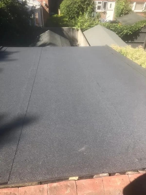Completed flat roof installation